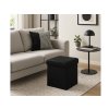 Crna sklopiva tabureta CUBEXO VELVET M