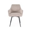 Pohodlná jídelní židle SERVIO BREGO – béžový potah a pevná kovová konstrukce