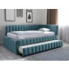 Tapecirani krevet COMFINO VELVET s dodatnim ležajem 120x200 cm, petrolejska  KRONOS 26