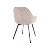 VINTO BREGO béžová – moderní jídelní židle s kovovými nohami