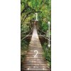 Tapeta na dveře JUNGLE BRIDGE – útěk do přírody přímo z vašeho obýváku