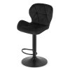 Crna barska stolica WEST VELVET s crnom nogom