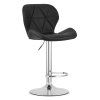Elegantní barová židle WEST černá z eko kůže s kovovou podnoží