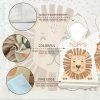 79880 ponco pro deti happy lion 60x60 cm s potiskem lva