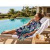 81059 plazove ponco night blossom cerne 80x145 cm