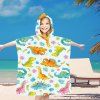 81344 1 detske ponco happy dino barevne 60x120 cm