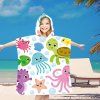 81329 1 mekke detske ponco splash barevne 60x120 cm po koupani