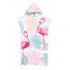 81437 2 barevne ponco flamingo 80x145 cm idealni na plaz