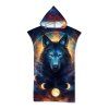81461 1 stylove plazove ponco moon wolf barevne s kapuci