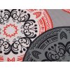 Šedé ložní povlečení ORIENT COLOR z mikrovlákna s barevnými mandalami