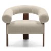Designové křeslo KOKEI ALIA v béžové barvě a dekoru ořech