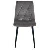 Tamnosiva stolica LIBRA baršunasta s crnim nogama