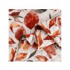 Designový přehoz AUTUMN LEAVES barevný s listovým vzorem