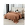 Hnědý přehoz na postel LANTA s elegantním prošíváním