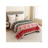 Vánoční přehoz na postel FROSTED CHRISTMAS v barevném provedení