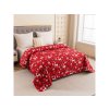 Přehoz na postel VELVET CHRISTMAS červený – vánoční design