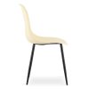 Designové jídelní židle OSAKA krémové – balení 2 ks s černými nohami