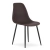 Stylové tmavě hnědé židle OSAKA – balení 2 ks s černou podnoží