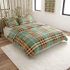 Moderní povlečení PLAIDORY zelené z jemného mikrovlákna