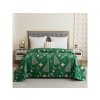 Vánoční přehoz na postel GREEN CHRISTMAS v zelené barvě