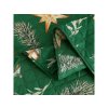 Zelený přehoz na postel GREEN CHRISTMAS se stromky a hvězdami