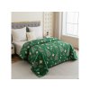 Přehoz na postel GREEN CHRISTMAS – zelený vánoční motiv