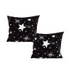 Povlaky na polštář NOČNÍ OBLOHA černé s hvězdným vzorem – 2 ks