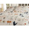 Luxusní povlečení mikroplyš PAPAVA krémové s originálním vzorem