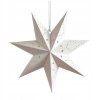 Dekorační hvězda z papíru STARLET bílá 45 cm na vánoční výzdobu