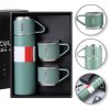 Cestovní termoska HOT&COLD 500 ml zelená se třemi šálky