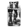 3D povlečení CHESS DREAM černo-bílé z bavlny s motivem šachu
