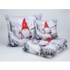 Posteljina od mikrosatena WINTER GNOME siva + jastučnica 45 x 45 cm gratis
