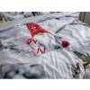 Posteljina od mikrosatena WINTER GNOME siva + jastučnica 45 x 45 cm gratis
