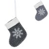 Závěsná vánoční ponožka SNOW SOCK 10 cm s vločkou
