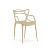Moderní béžová plastová židle KATO s elegantním designem