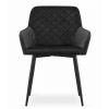 88056 2 designova sametova zidle nola v cerne barve s mekkym polstrovanim