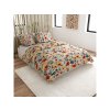 Stylové krepové povlečení FLOREEN krémové s květinovým vzorem