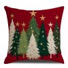 Vánoční povlak na polštář MAGIC TREES 45x45 cm s motivem stromečků