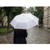 Kompaktní bílý deštník NORVIA ⌀ 95 cm pro každodenní použití