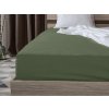 Tmavě zelené jersey prostěradlo s lycrou 90x200 cm
