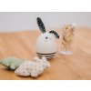 Velikonoční dekorace králík CONY černobílý s puntíky