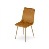Designová hořčicová sametová židle LAVA – pohodlí a styl v jednom do každého interiéru