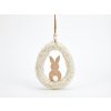 Závěsné dřevěné vajíčko BUNNYA – více barev na jarní výzdobu