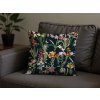 Tmavě zelený povlak na polštář z mikrovlákna MYSTIC GARDEN 45x45 cm