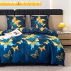 Elegantní Povlečení z mikrovlákna ROYAL BUTTERFLY modré do ložnice