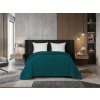 Elegantní Sametový přehoz na postel ASTRALIA, petrolejový pro moderní ložnici