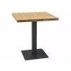 Stůl PURO 60x60 s deskou v dekoru dub a kovovou nohou