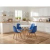 Stylová jídelní židle KITO modrá s bukovým podstavcem