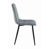 Designová šedá sametová židle LIBRA – komfort a elegance v jednom