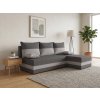 Elegantní sedací souprava do L VALERIO SLIM 200x140 cm tmavě šedá/světle šedá